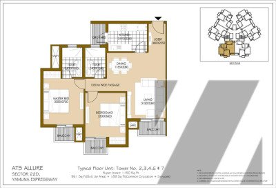 ATS Allure - Luxurious 2 & 3 BHK Apartments in Yamuna Expressway, Greater Noida-2