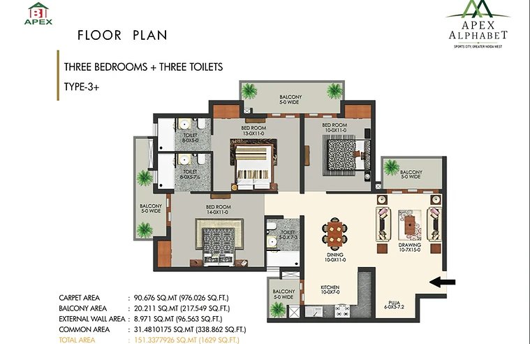 Apex Alphabet – Luxury Homes in Noida Extension, Greater Noida West-4
