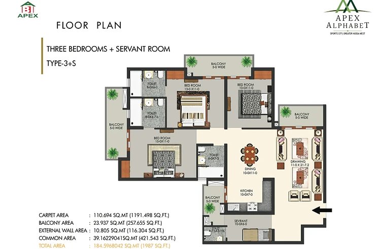 Apex Alphabet – Luxury Homes in Noida Extension, Greater Noida West-5