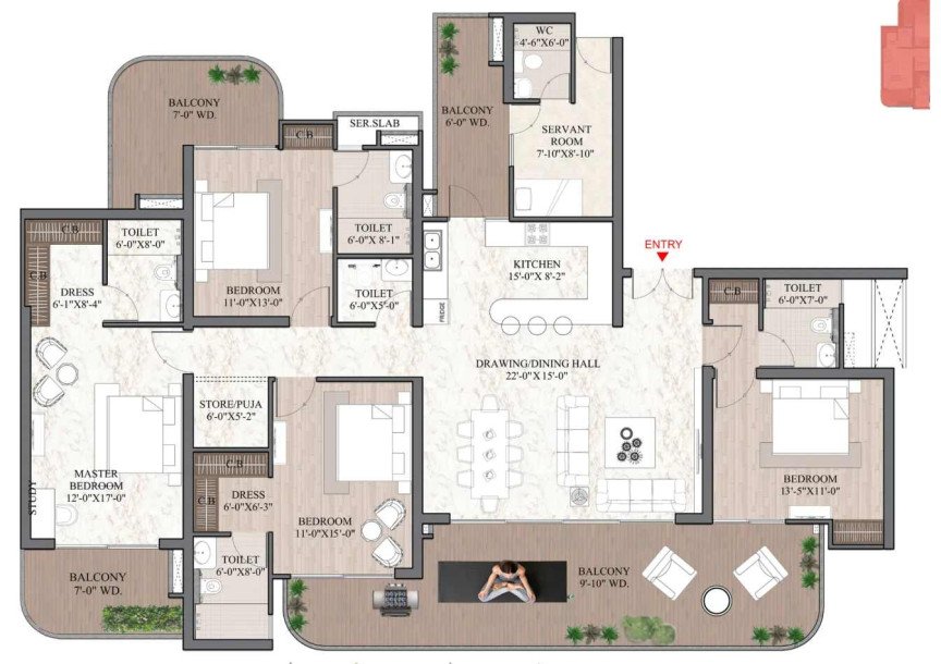 Ashtech Presidential Towers Sector 12 Noida Extension | Luxury 3 & 4 BHK Apartments-12
