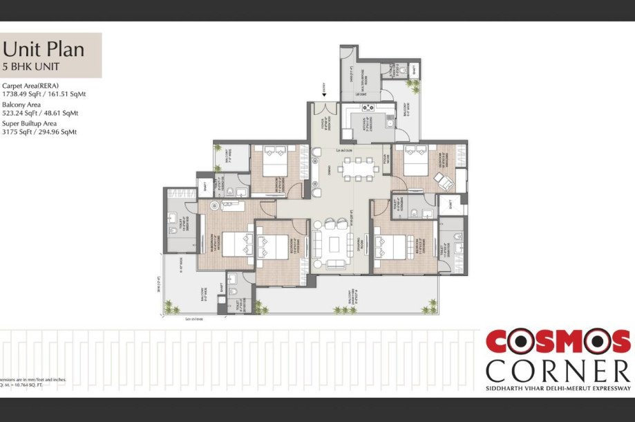 AU Cosmos Corner Luxury Flats in Siddharth Vihar-5