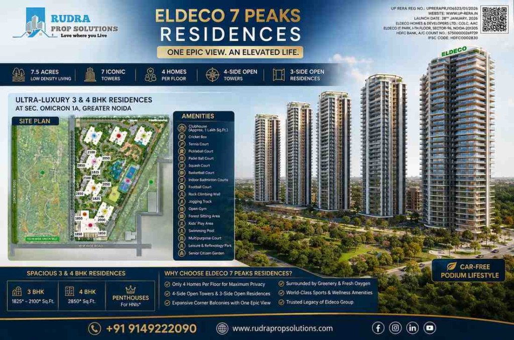 Eldeco 7 Peaks Greater Noida | Luxury 3 & 4 BHK