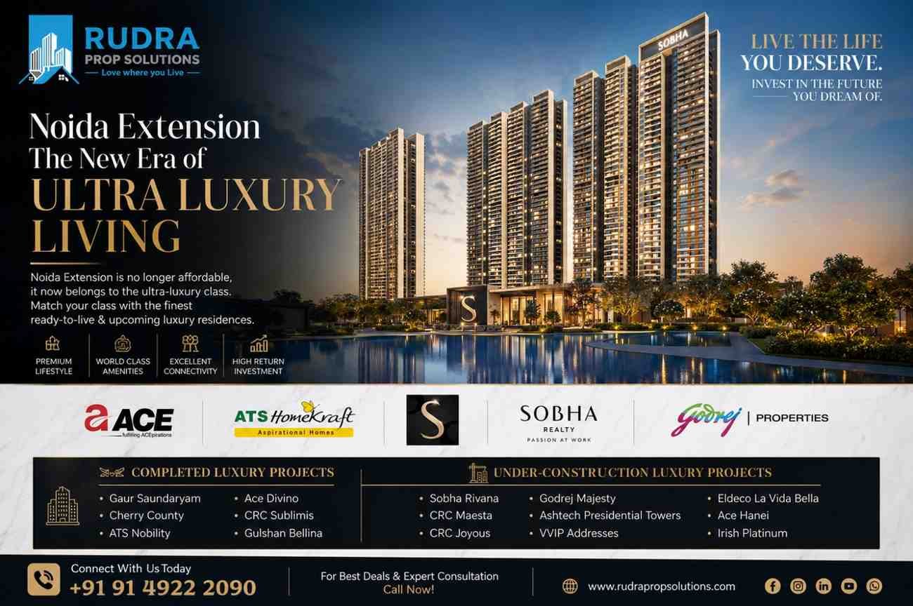 Noida Extension is No Longer Affordable – Discover Ultra Luxury Homes & Investment Opportunities in Greater Noida West